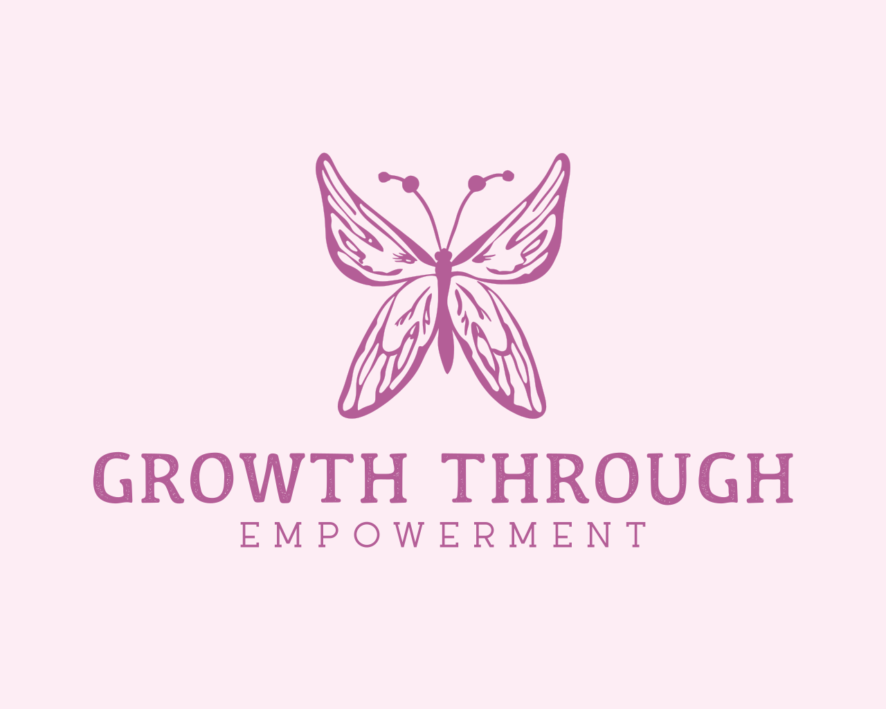 Growth Through Empowerment Butterfly Logo